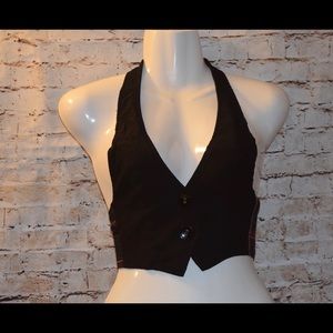 Black and plaid vest